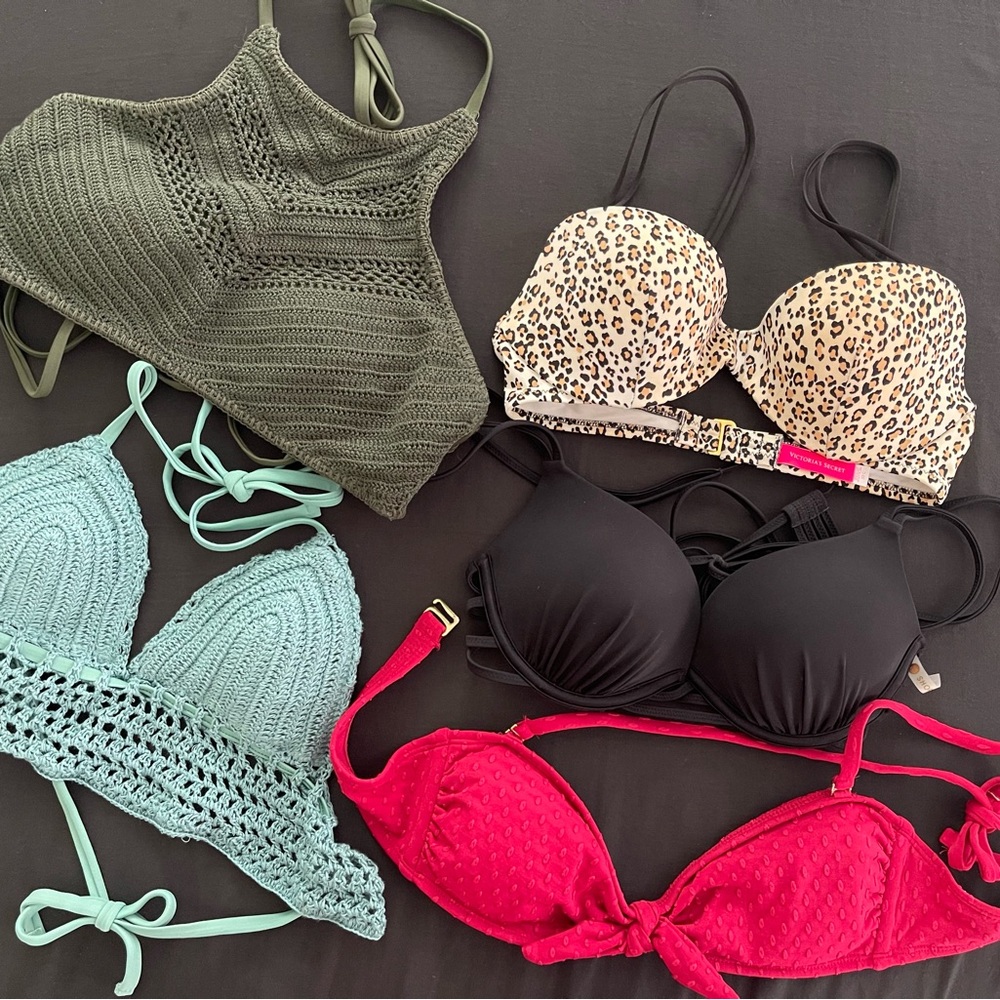 Bundle of 5 bikini tops small/medium